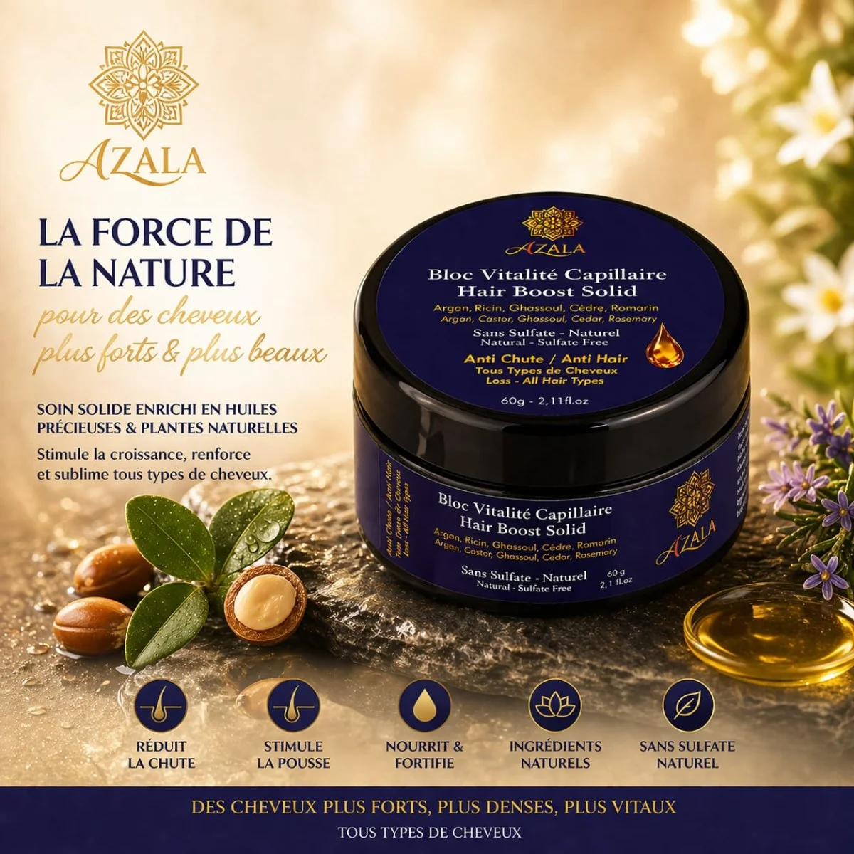 Shampoing Solide Naturel Argan & Ricin