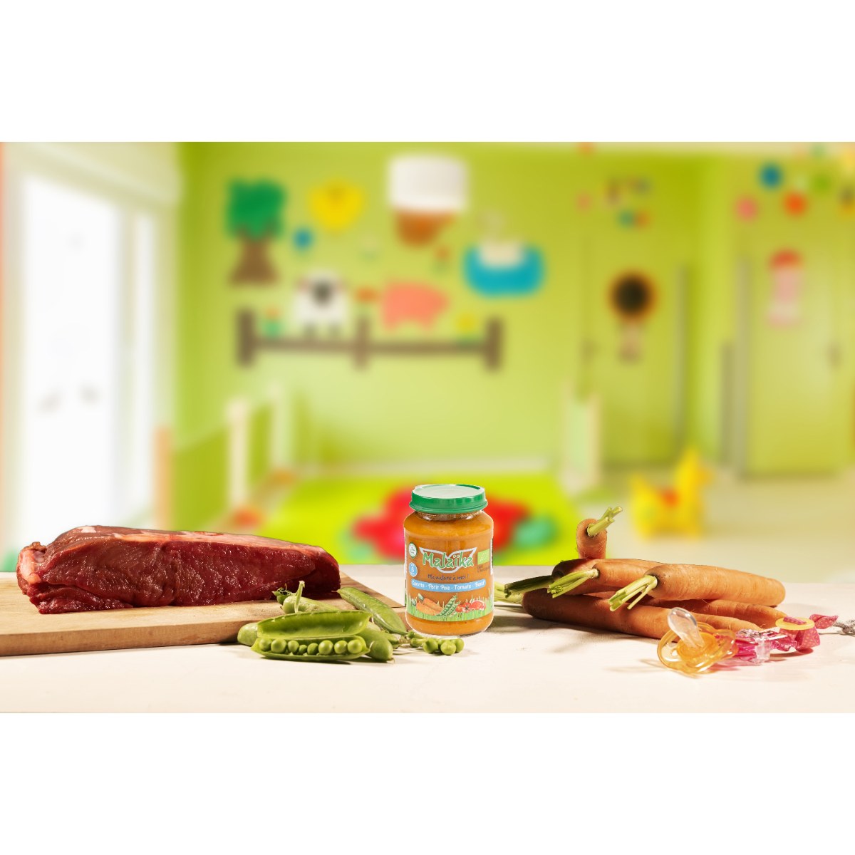Pot pour bébé - Carotte, Petit Pois, Bœuf - 190 gr