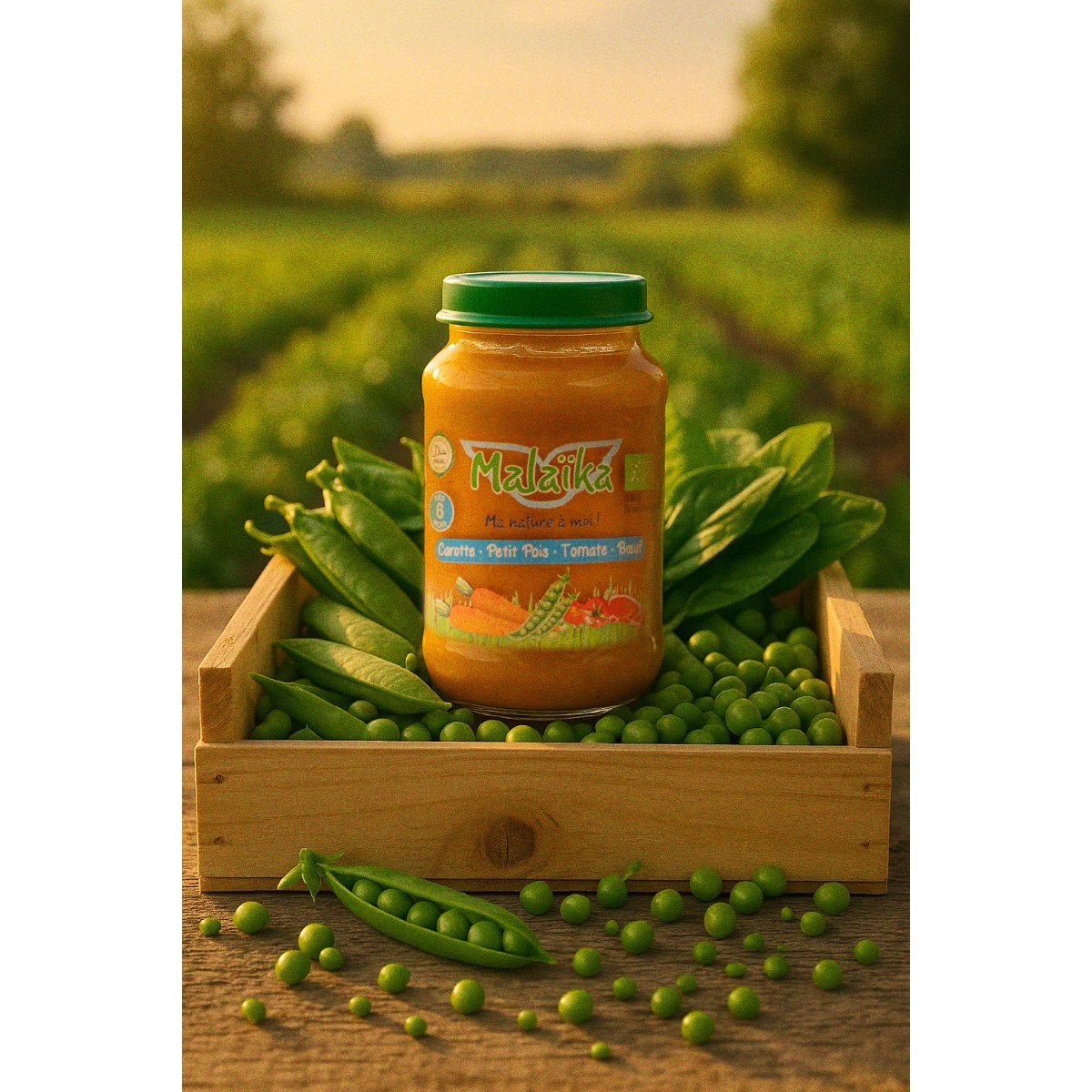 Pot pour bébé - Carotte, Petit Pois, Bœuf - 190 gr