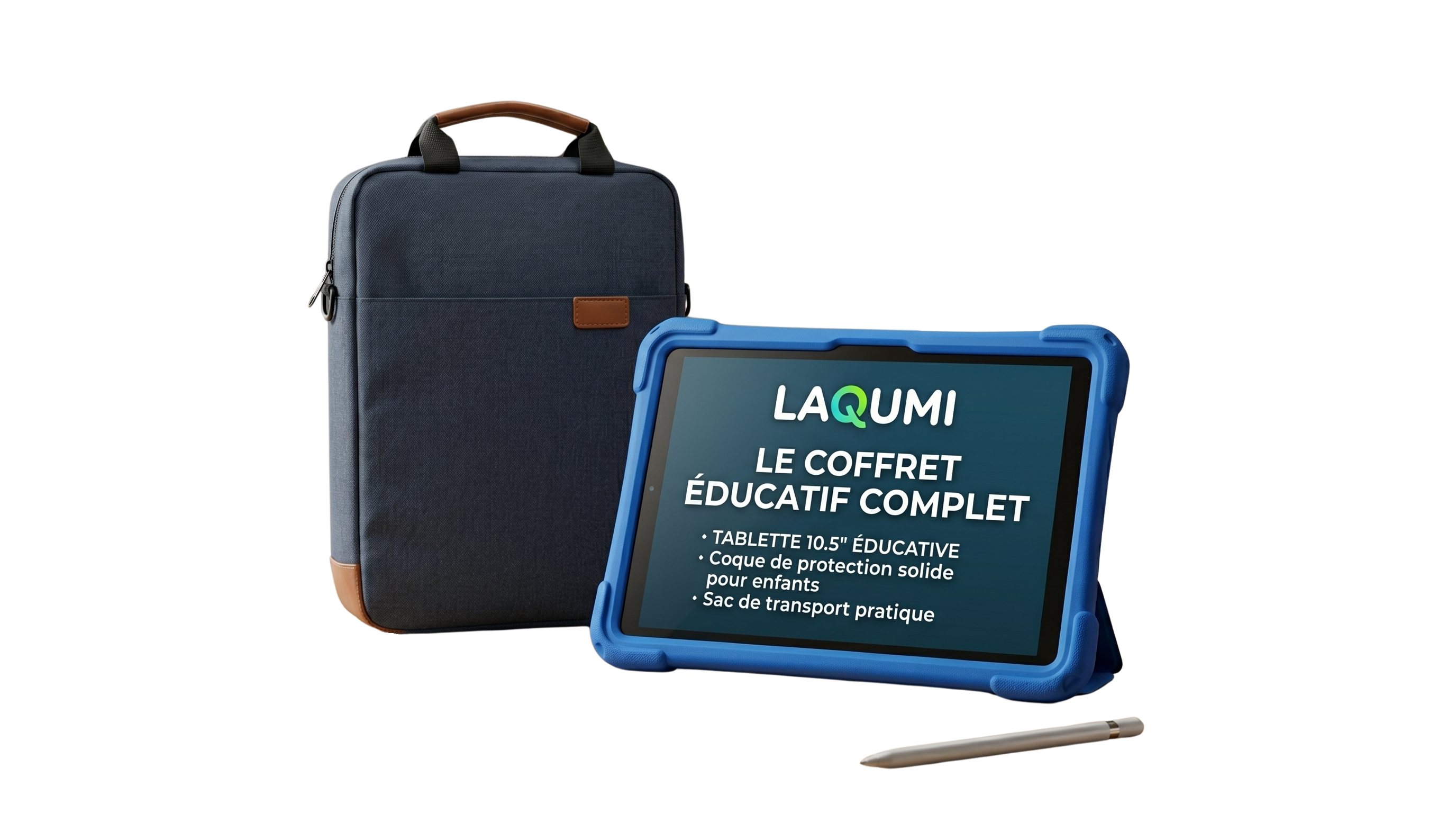 Coffret Éducatif Laqumi : Tablette 10.5" (6go + 128gb, 5G + Wifi ) + Protection + Sac de Transport