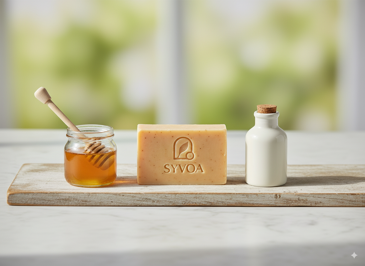 Savon artisanal Syvoa Lait de chèvre & Miel  3