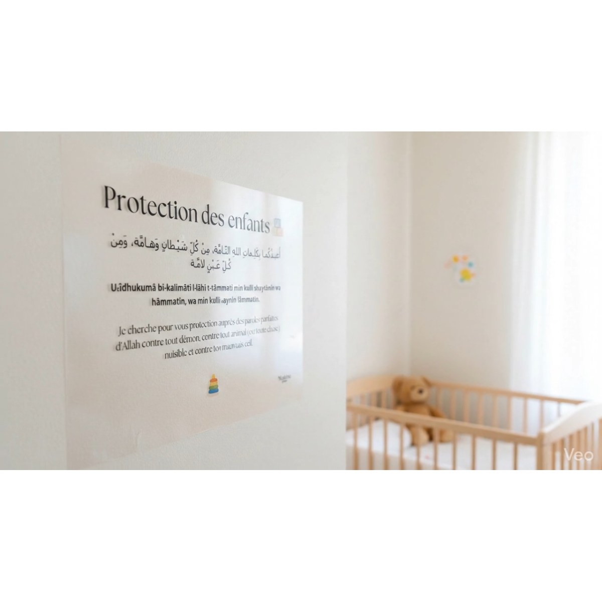 Transparent Dua Invocation Stickers for Home Decor