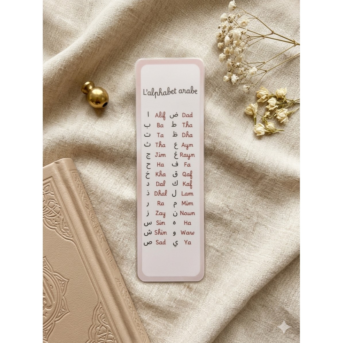 Marque-page alphabet arabe