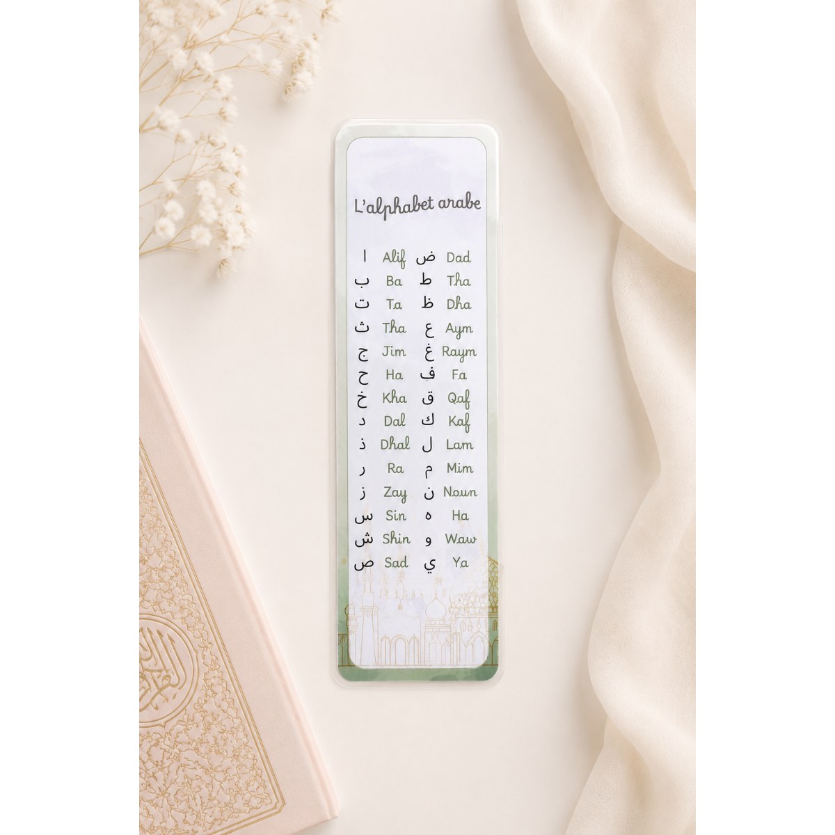 Marque-page alphabet arabe