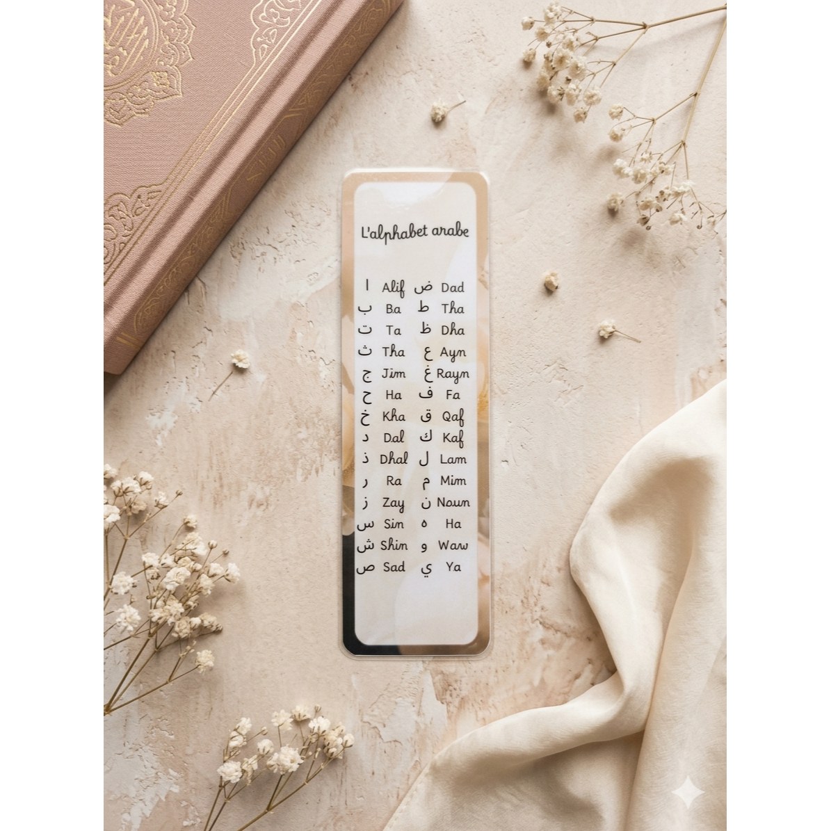 Marque-page alphabet arabe