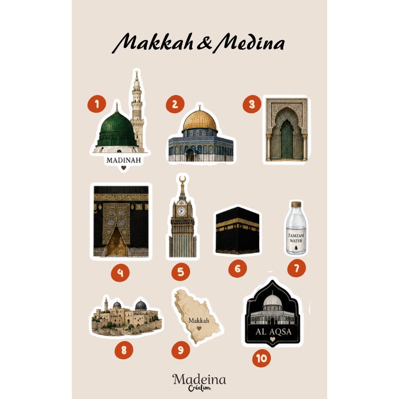 Stickers islamique - Collection " Makkah & Medina "