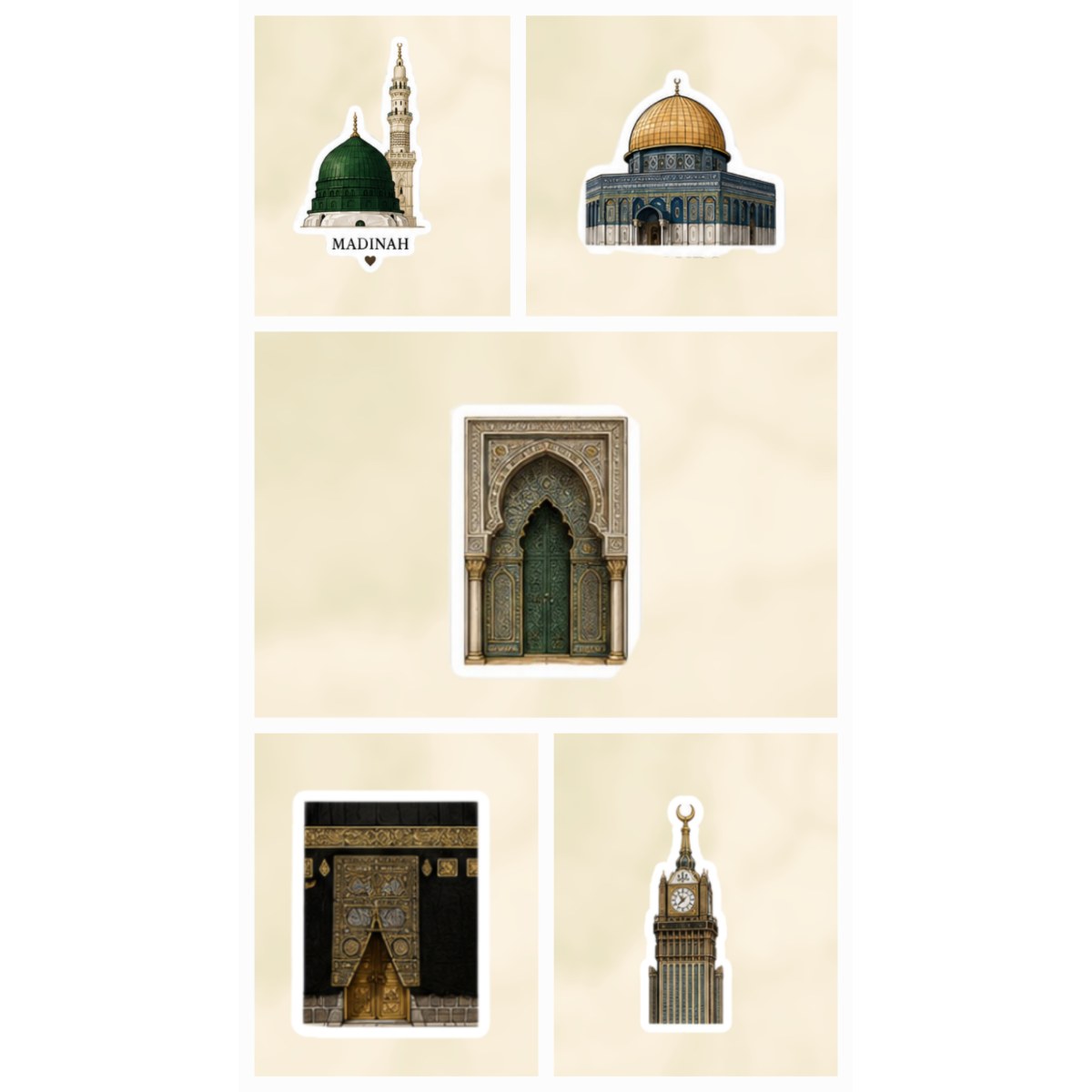 Stickers islamique - Collection " Makkah & Medina "