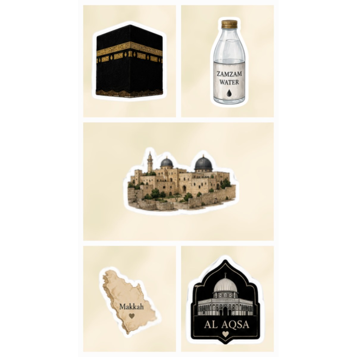 Stickers islamique  -  Collection " Makkah & Medina "
