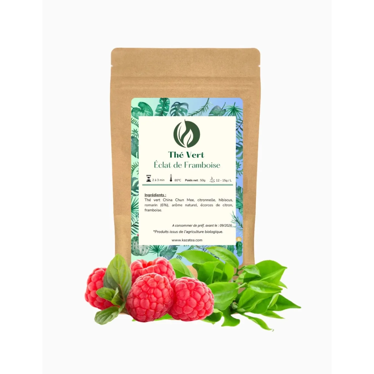 Thé Vert Éclat de Framboise - Hibiscus-Citron-Framboise