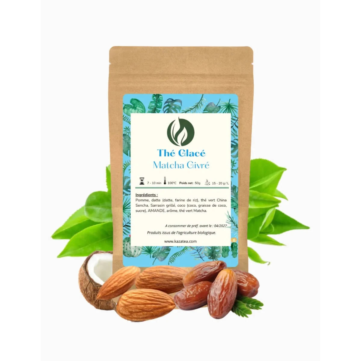 Thé Vert Glacé Matcha Givré -Coco-Amandes