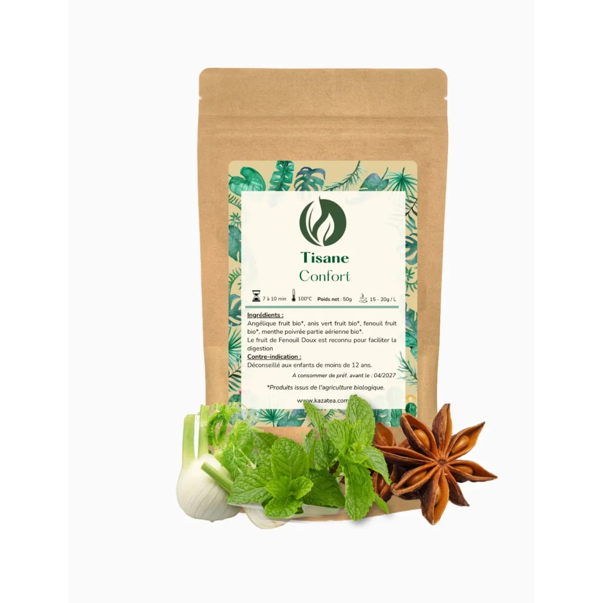 Tisane Confort - Fenouil - Anis - Menthe