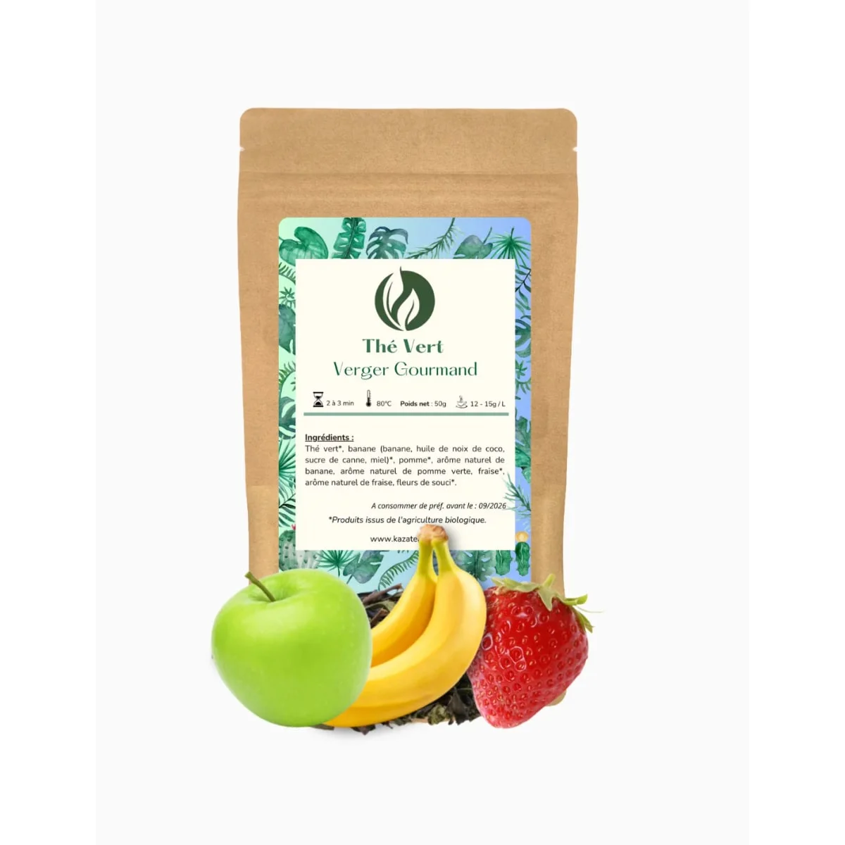 Thé Vert Verger Gourmand-Pomme-Fraise