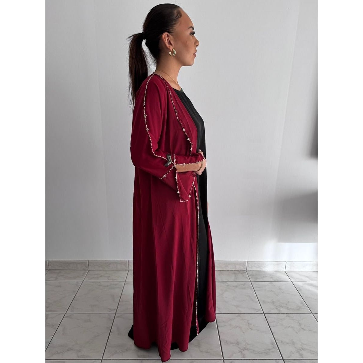 Elegant Dubai Pearl Kimono | Modest Fashion