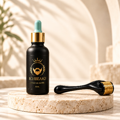 Huile barbe & dermaroller - Pack pousse