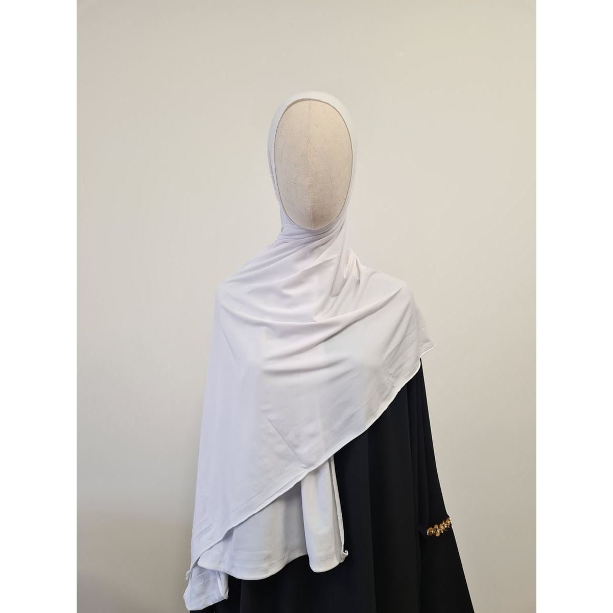 White premium jersey hijab 70x155 | Umaplace