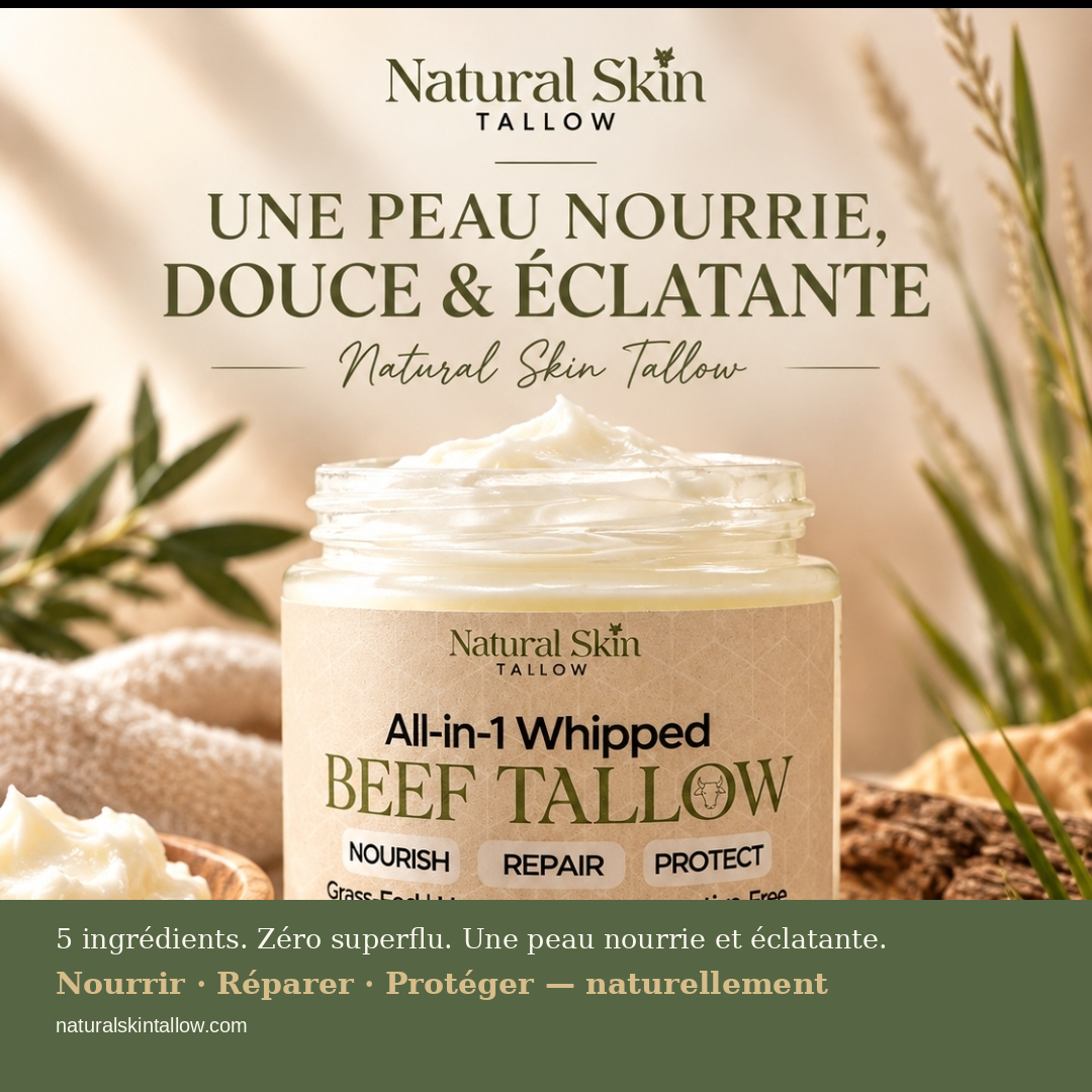 Crème hydratante au suif de bœuf halal