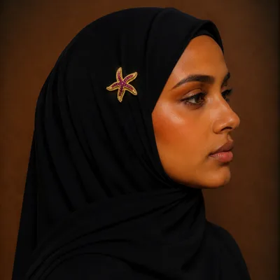 Mira Premium - Étoile de Mer Rose – Broches & accessoires de hijab