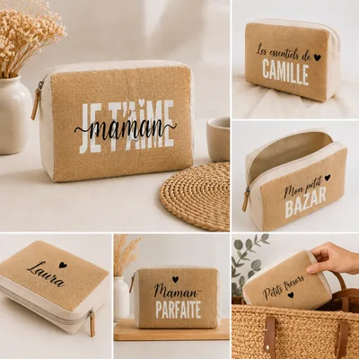 Trousse en Toile de Jute Personnalisable – Accessories