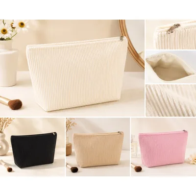 Trousse en Velours Côtelé Personnalisable – Accessoires