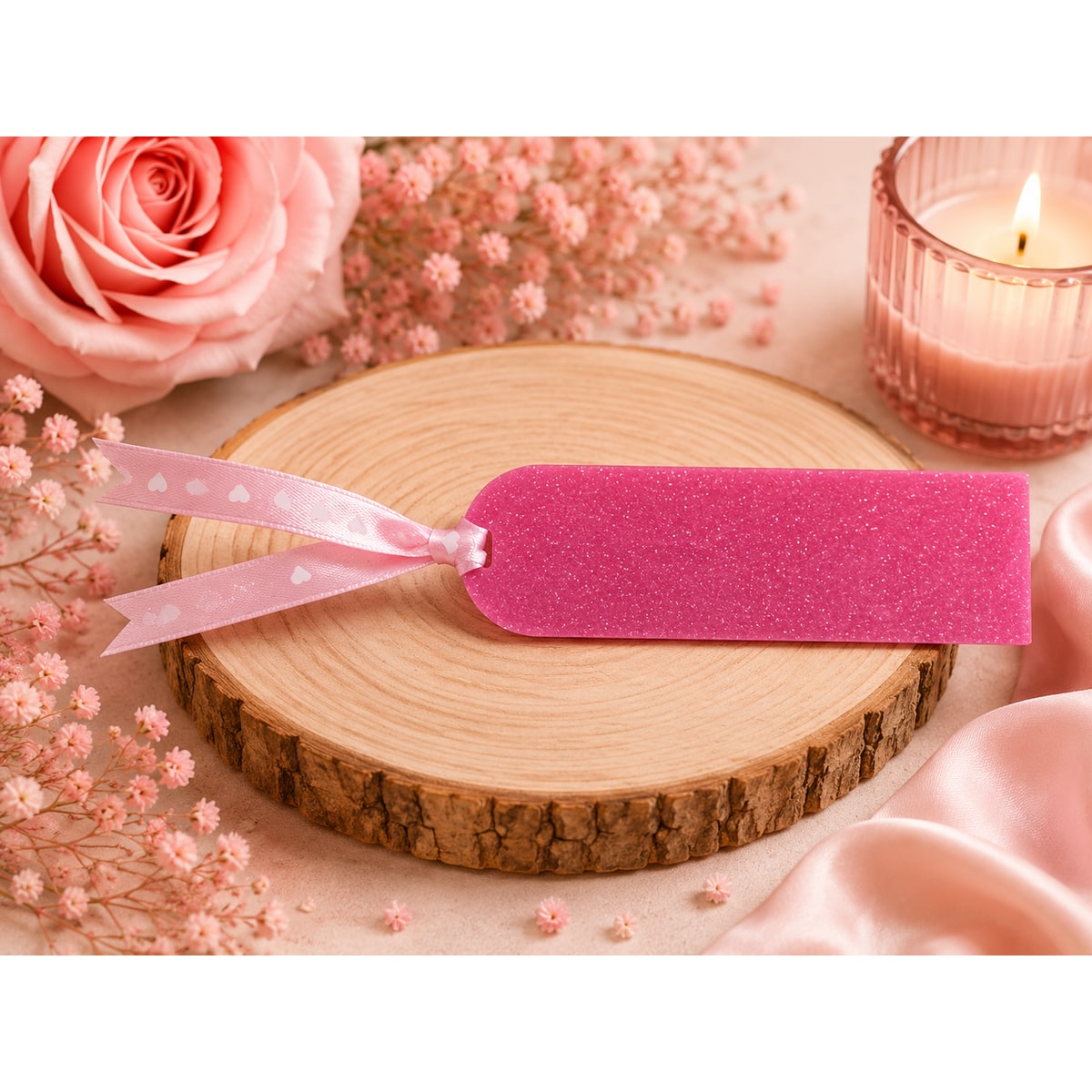 ✨ Custom Glitter Acrylic Bookmark – 15 x 3 cm