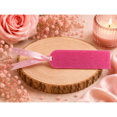 ✨ Marque-page acrylique pailleté personnalisé – 15 x 3 cm – Islamic Stationery & Crafts