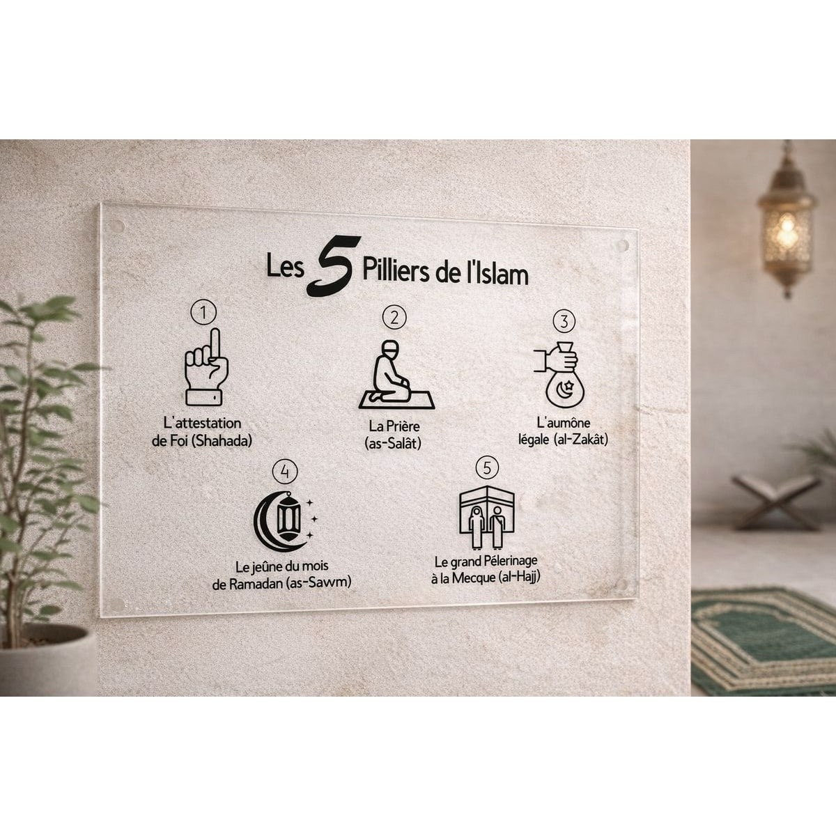 Plexiglas éducatif - Les 5 piliers de l’Islam