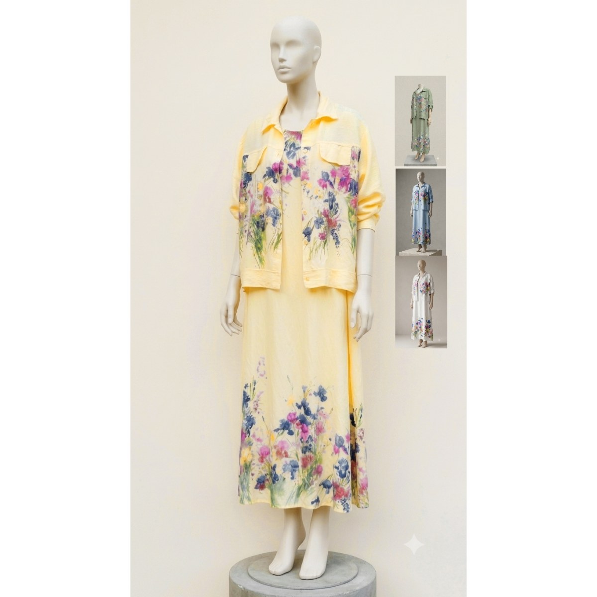Ensemble robe + boléro assorti style bohème mode italie