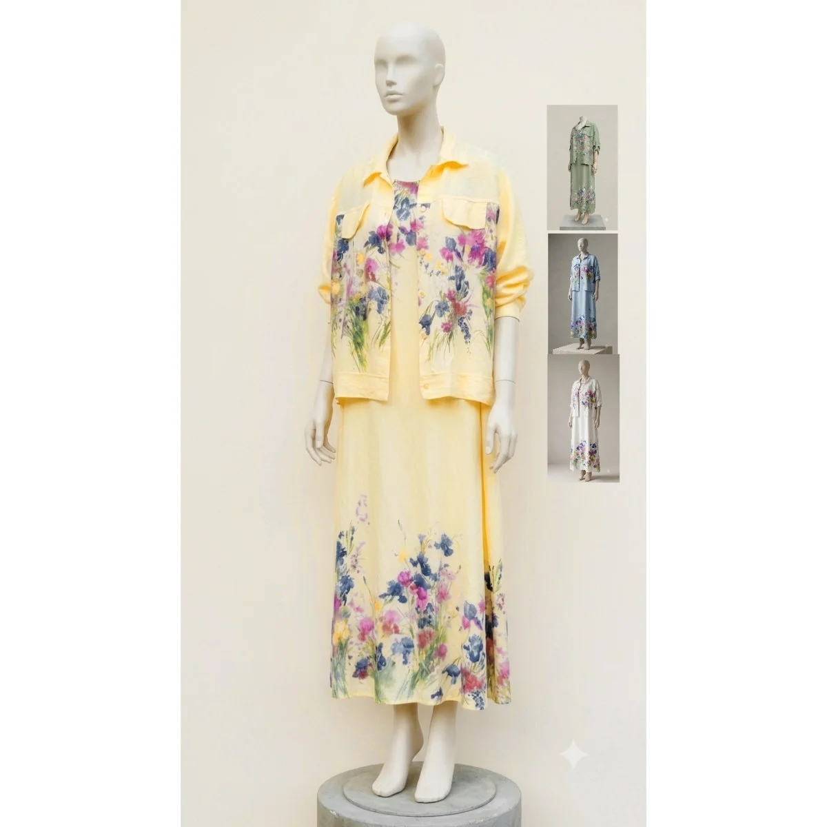 Ensemble robe + boléro assorti style bohème mode italie