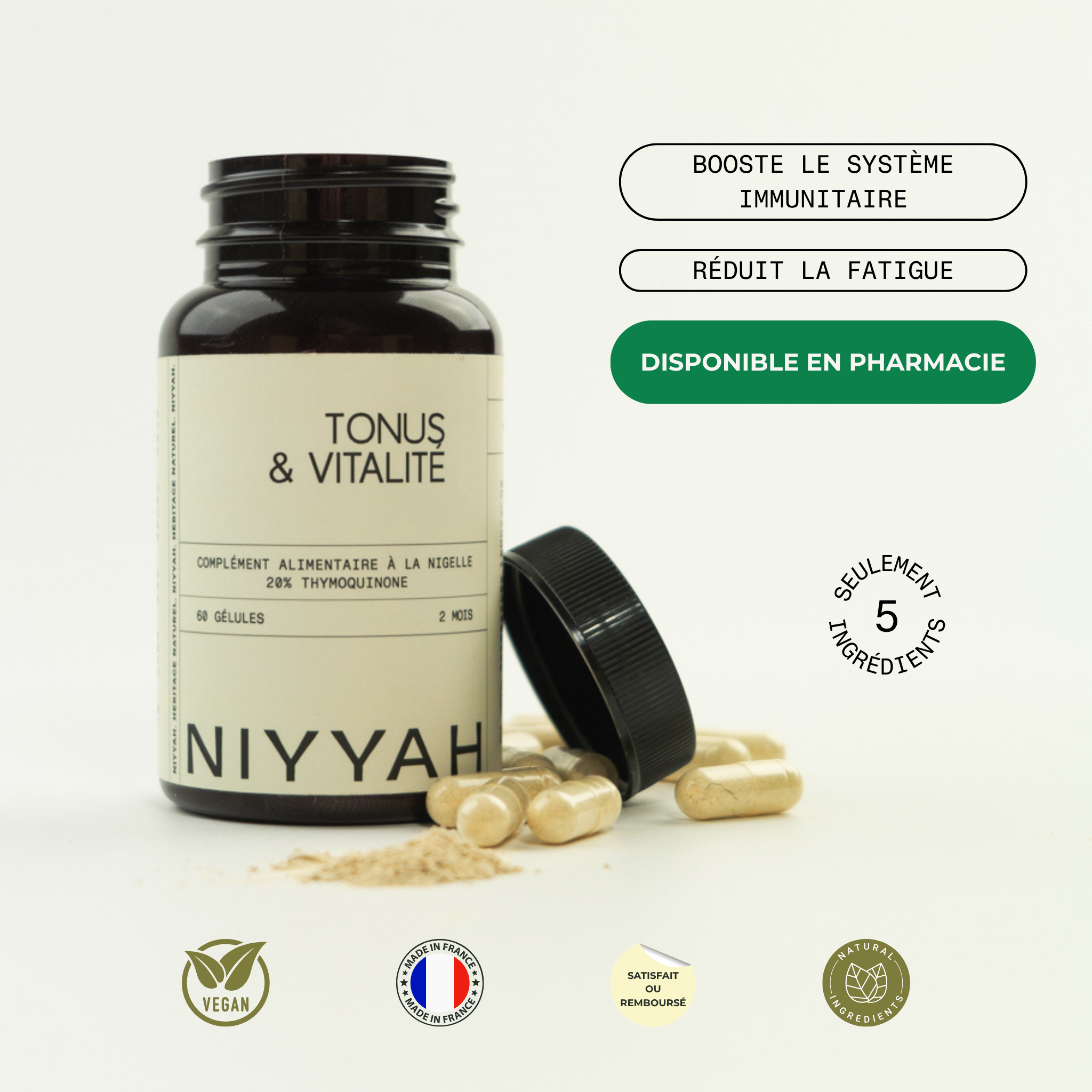 Tonus & Vitalité - 2 mois (60 gélules) 2