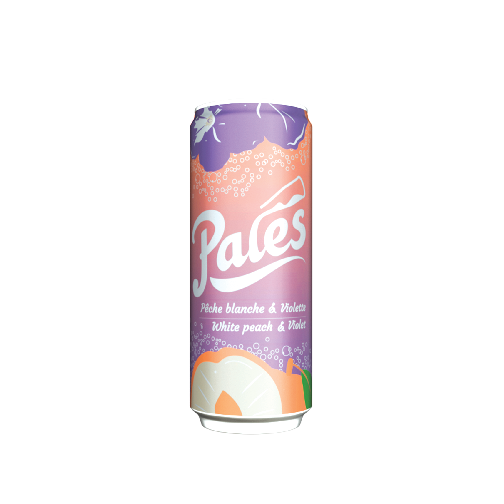 Pack de 24 canettes 33 cl Pêches blanches & Violette