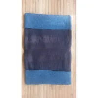 Protège Coran en toile de jute bleu marine et motif kaffieh 3