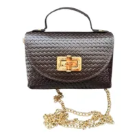 Mini-sac Ginevra en véritable imprimé tressé, fabriqué en Italie 3