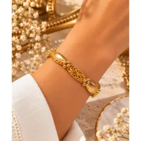 Bracelet Doré Filigrane Élégant – Acier Inoxydable 2