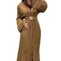 Takchita/Caftan ton sur ton Organza Camel 1