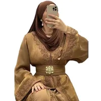 Takchita/Caftan ton sur ton Organza Camel 2