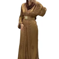 Takchita/Caftan ton sur ton Organza Camel 4