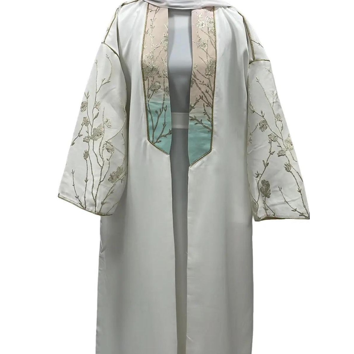 Kimono vert pastel Élégance & Raffinement – Idéal Mariage & Soirée