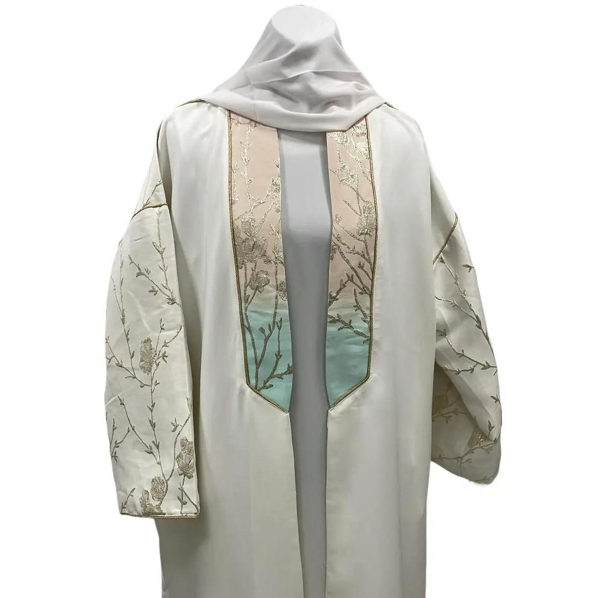 Kimono vert pastel Élégance & Raffinement – Idéal Mariage & Soirée