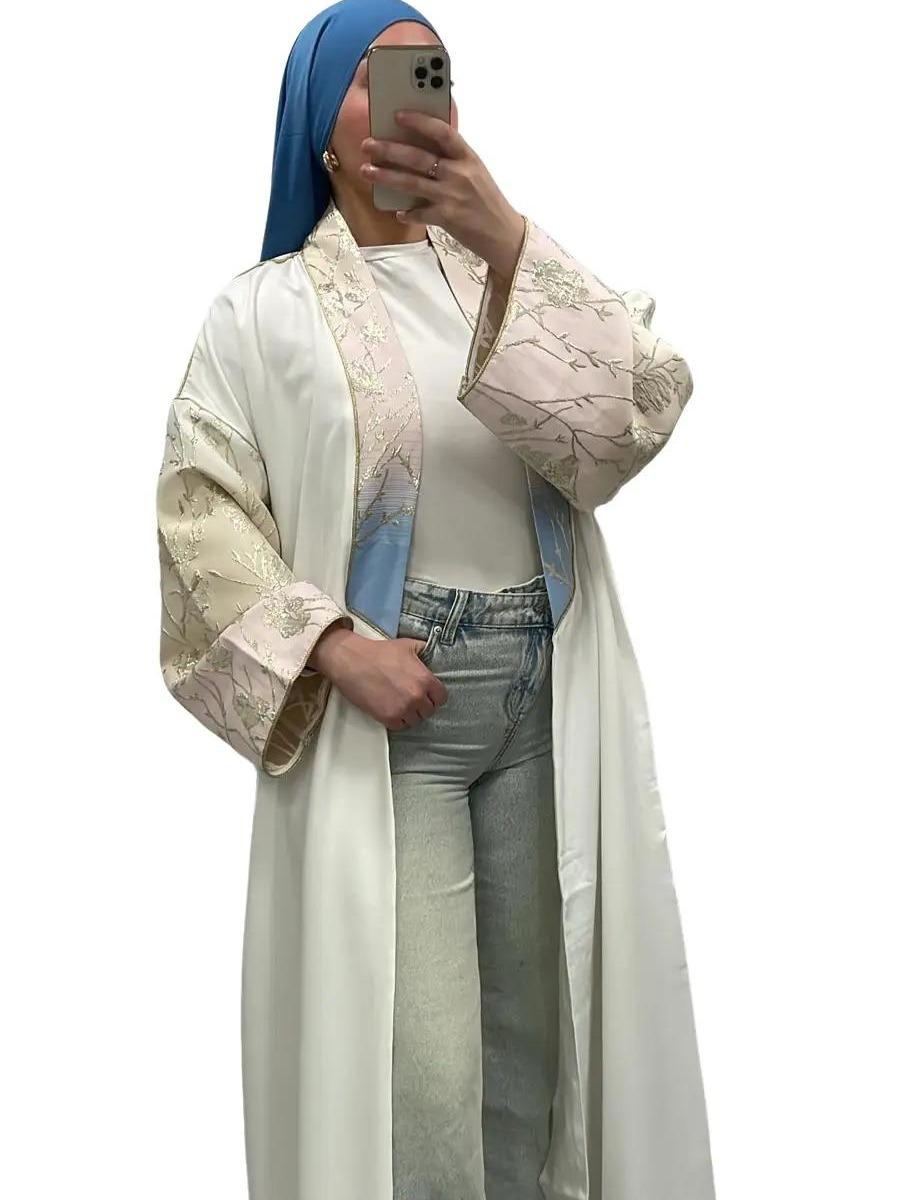 Kimono Bleu Élégance & Raffinement – Idéal Mariage & Soirée