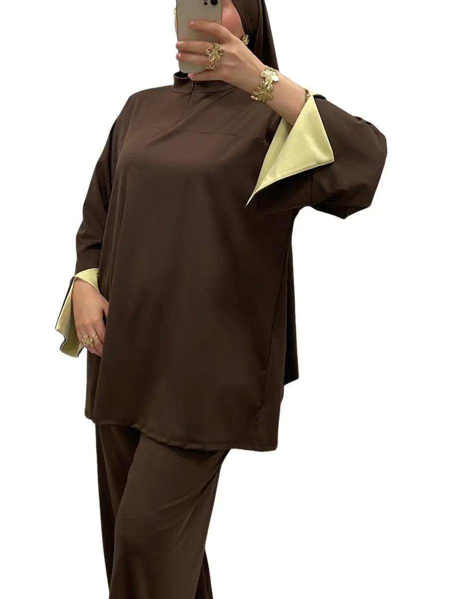 Burkini bi-color col montant zippé – Élégance & confort 2