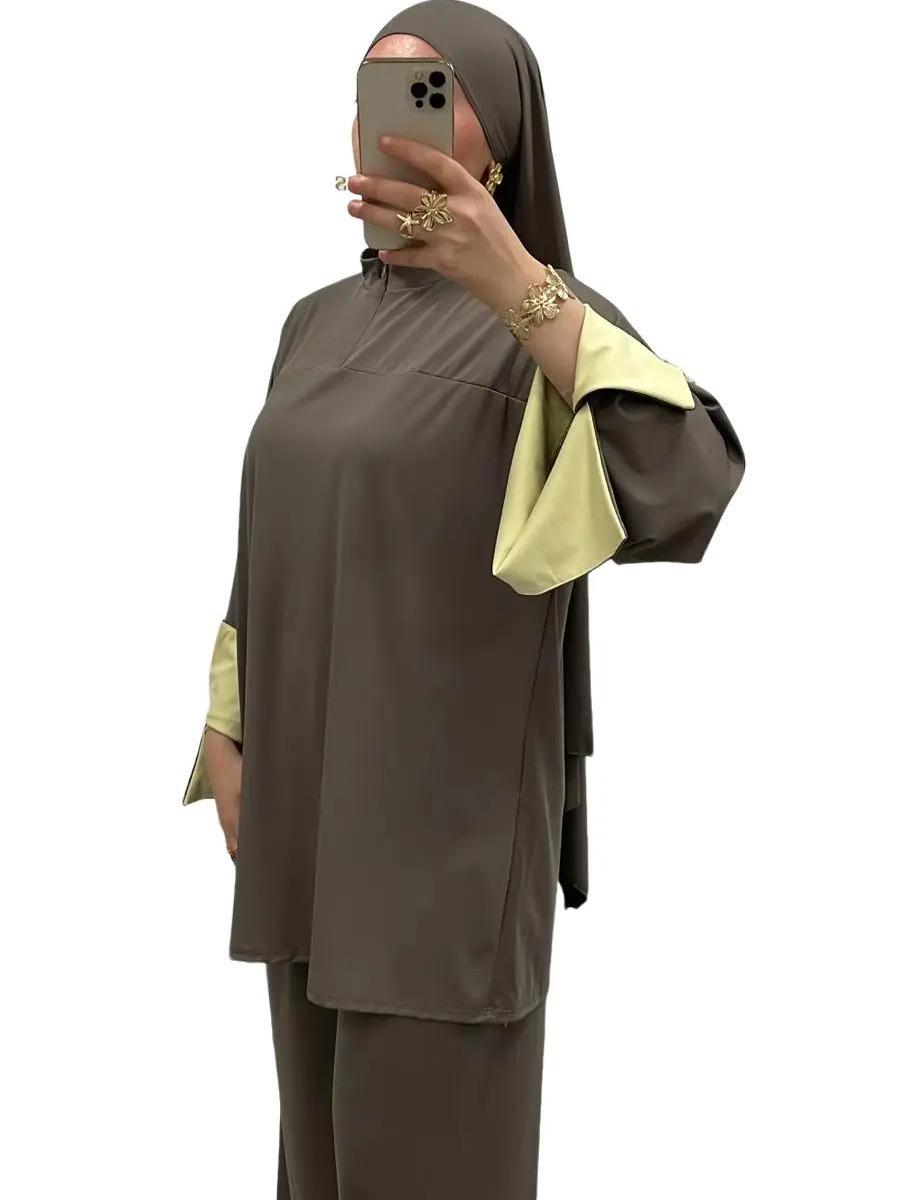 Burkini bi-color col montant zippé – Élégance & confort 2