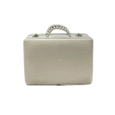 Valise Mariée Velours Perles – Coffret Bijoux Élégant