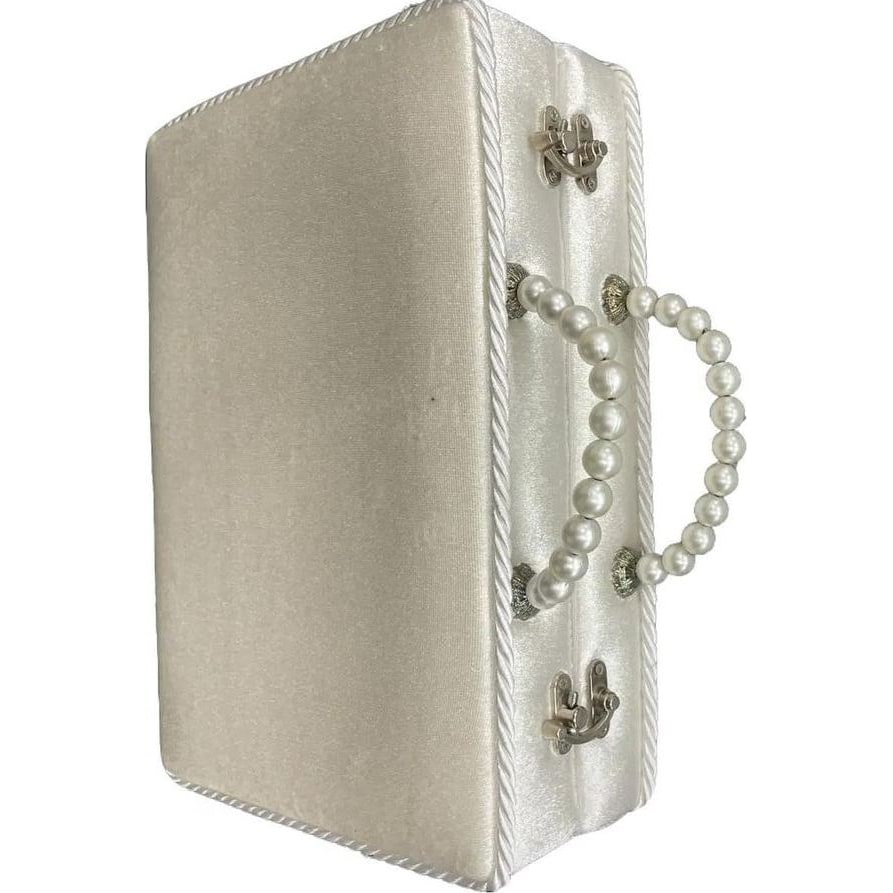 Valise Mariée Velours Perles – Coffret Bijoux Élégant 5