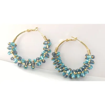 Boucles d'oreilles - Créoles "Iris"