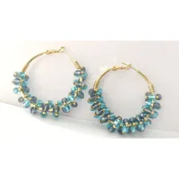 Boucles d'oreilles - Créoles "Iris"