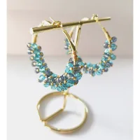Boucles d'oreilles - Créoles "Iris" 3