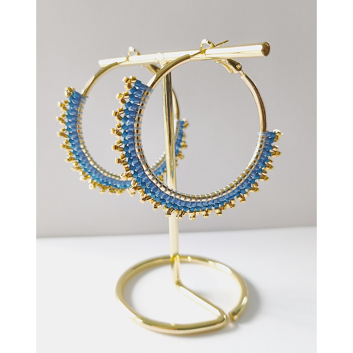 Boucles d'oreilles - Créoles "Blue"