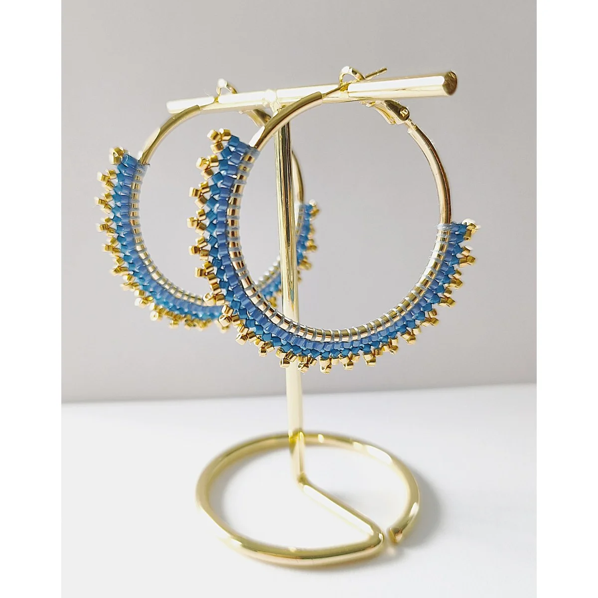 Boucles d'oreilles - Créoles "Blue"