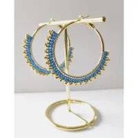 Boucles d'oreilles - Créoles "Blue"