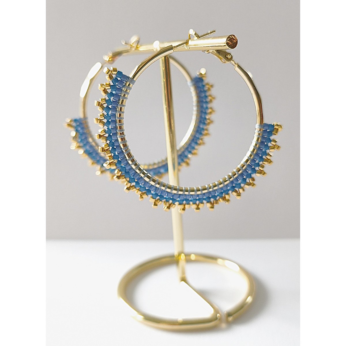 Boucles d'oreilles - Créoles "Blue"